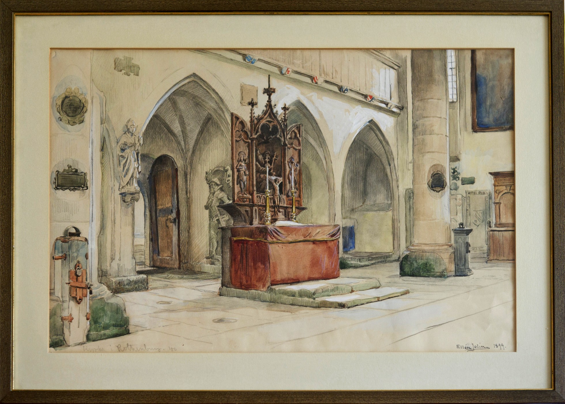 Holz-Altar der Franziskanerkirche in Rothenburg (1899)