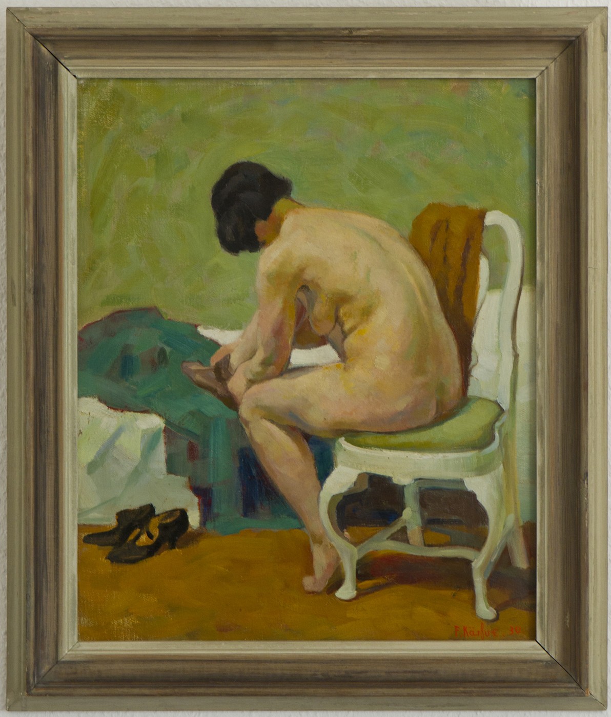 VERKAUFT! - Junge Frau beim Ankleiden (1930)