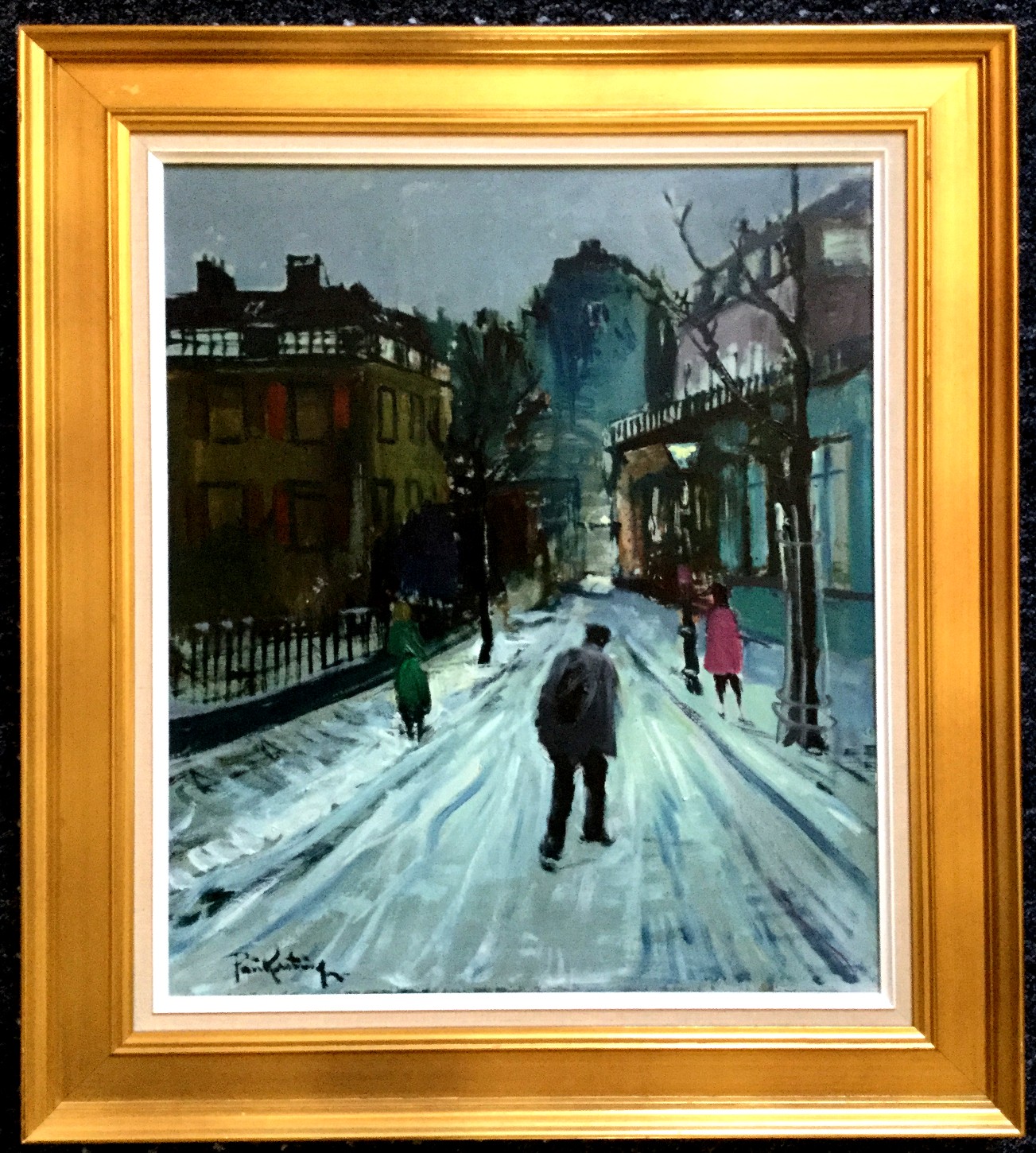 VERKAUFT! - Winterliche Straßenszene am Montmartre